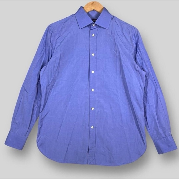 Ralph Lauren Purple Label Blue Button Down Shirt - Picture 3 of 5